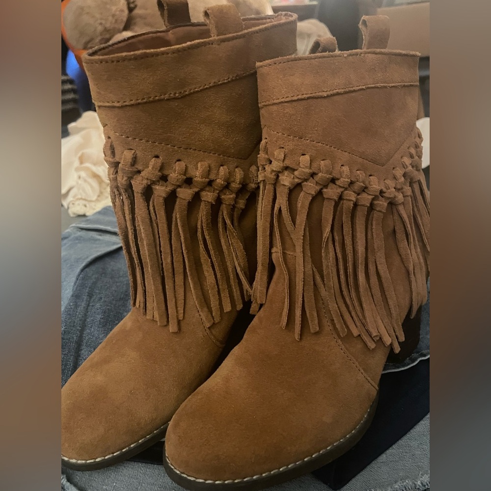 Sbicca Suede Fringe Boots